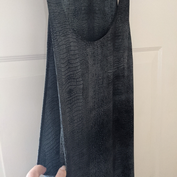 Indah Gray Crocodile Print Boho Maxi Dress - Picture 5 of 11